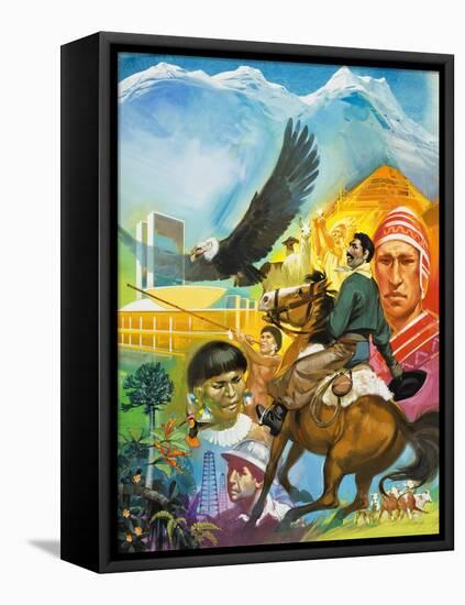 The Story of South America-Mcbride-Framed Stretched Canvas