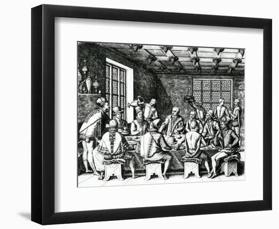 The Story of the Egg of Christopher Columbus (1450-1506) 1585-88-Theodore de Bry-Framed Giclee Print