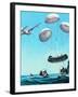 The Story of the Parachute: Sky-Divers of the Future-Ferdinando Tacconi-Framed Giclee Print