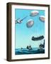 The Story of the Parachute: Sky-Divers of the Future-Ferdinando Tacconi-Framed Giclee Print