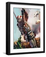 The Story of the Parachute: Sky-Divers of the Future-Ferdinando Tacconi-Framed Giclee Print