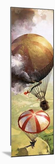 The Story of the Parachute: The Sky-Divers-Ferdinando Tacconi-Mounted Premium Giclee Print