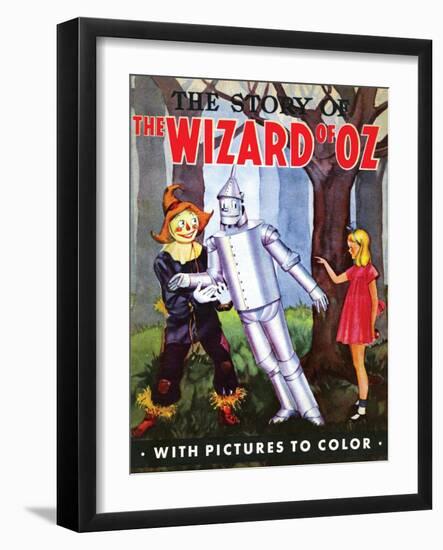 The Story of the Wizard of Oz with Pictures to Color-null-Framed Art Print