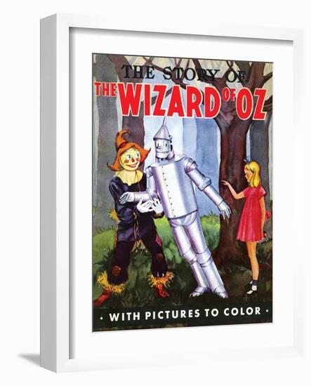 The Story of the Wizard of Oz with Pictures to Color-null-Framed Art Print