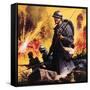 The Story of World War One: No Retreat -- the Battle Call at Verdun-Frank Bellamy-Framed Stretched Canvas