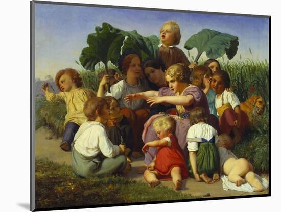 The Story Teller, 1843-Lorens Frolich-Mounted Giclee Print