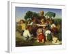 The Story Teller, 1843-Lorens Frolich-Framed Giclee Print