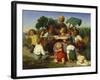 The Story Teller, 1843-Lorens Frolich-Framed Giclee Print