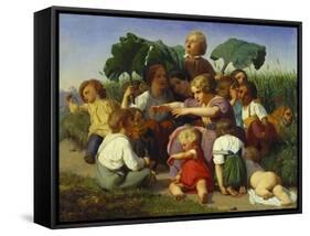 The Story Teller, 1843-Lorens Frolich-Framed Stretched Canvas
