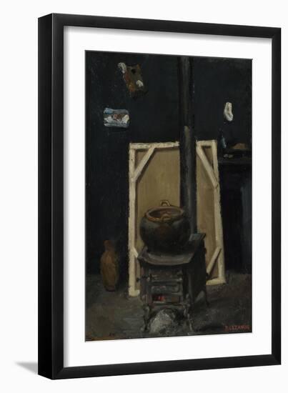 The Stove in the Studio, Ca 1865-Paul Cézanne-Framed Premium Giclee Print