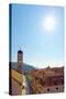 The Stradun (Placa Ulica) and Tower of the Franciscan Monastery-Alan Copson-Stretched Canvas