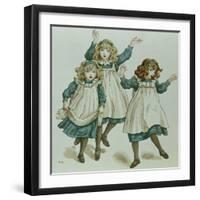 The Strains of Polly Flinders, from 'April Baby's Book of Tunes' 1900-Kate Greenaway-Framed Giclee Print