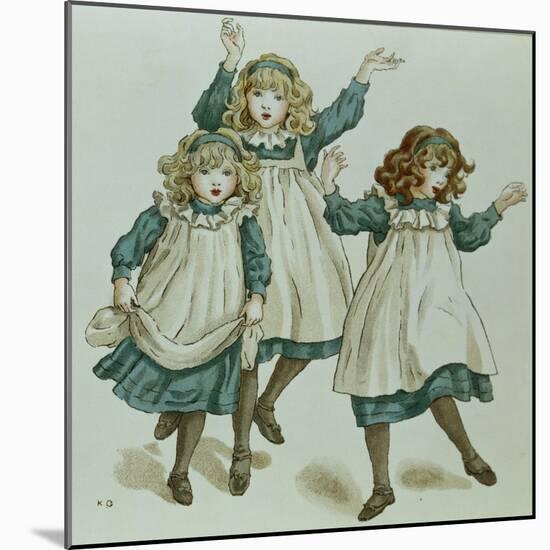 The Strains of Polly Flinders, from 'April Baby's Book of Tunes' 1900-Kate Greenaway-Mounted Giclee Print