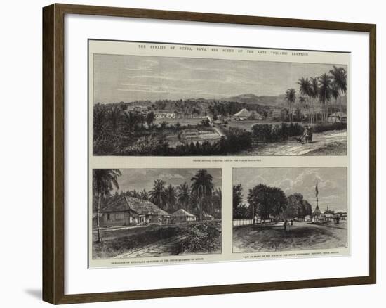 The Straits of Sunda, Java, the Scene of the Late Volcanic Eruption-null-Framed Giclee Print