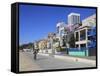 The Strand, Beach Houses, Santa Monica, Los Angeles, California, USA, North America-Wendy Connett-Framed Stretched Canvas
