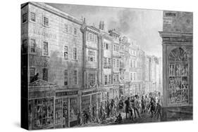 The Strand from the Corner of Villiers Street, 1824-George The Elder Scharf-Stretched Canvas