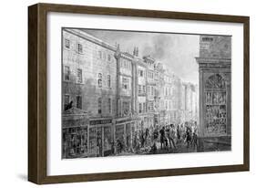 The Strand from the Corner of Villiers Street, 1824-George The Elder Scharf-Framed Giclee Print