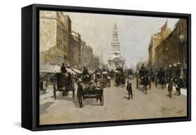 The Strand, London. 1888-Paolo Sala-Framed Stretched Canvas