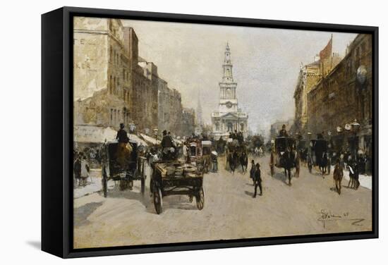 The Strand, London, 1888-Paolo Sala-Framed Stretched Canvas