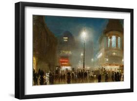 The Strand, London, at Theater Time-George Hyde-Pownall-Framed Giclee Print