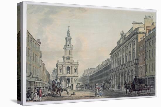 The Strand with Somerset House and St. Mary's Church-Thomas Malton-Stretched Canvas