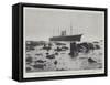 The Stranded Paris at Low Water on the Lowland Reef of the Manacles-null-Framed Stretched Canvas