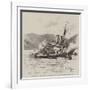 The Stranding of HMS Howe on Pereiro Reefs, at the Mouth of Ferrol Harbour, Spain-Eduardo de Martino-Framed Giclee Print