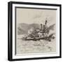 The Stranding of HMS Howe on Pereiro Reefs, at the Mouth of Ferrol Harbour, Spain-Eduardo de Martino-Framed Giclee Print