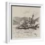 The Stranding of HMS Howe on Pereiro Reefs, at the Mouth of Ferrol Harbour, Spain-Eduardo de Martino-Framed Giclee Print