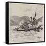 The Stranding of HMS Howe on Pereiro Reefs, at the Mouth of Ferrol Harbour, Spain-Eduardo de Martino-Framed Stretched Canvas