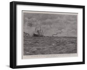 The Stranding of the Liner Paris, the Scene on the Day after the Disaster-Charles Napier Hemy-Framed Giclee Print