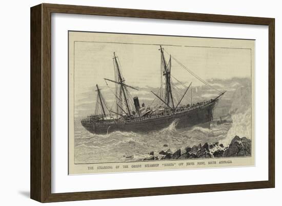 The Stranding of the Orient Steamship Sorata Off Jervis Point, South Australia-null-Framed Giclee Print