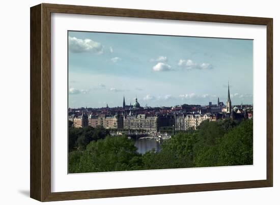 The Strandvagen Seen from Skansen, in Stockholm, 19th Century-CM Dixon-Framed Photographic Print