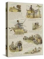 The Strange Adventures of a Dog-Cart-Randolph Caldecott-Stretched Canvas