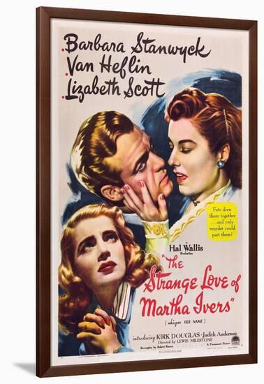 THE STRANGE LOVE OF MARTHA IVERS, Barbara Stanwyck, Van Heflin, Lizabeth Scott, 1946-null-Framed Art Print