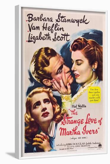 THE STRANGE LOVE OF MARTHA IVERS, Barbara Stanwyck, Van Heflin, Lizabeth Scott, 1946-null-Framed Art Print