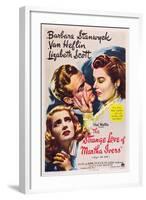 THE STRANGE LOVE OF MARTHA IVERS, Barbara Stanwyck, Van Heflin, Lizabeth Scott, 1946-null-Framed Art Print