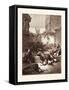 The Strange Nations Slain by the Lions of Samaria-Gustave Dore-Framed Stretched Canvas