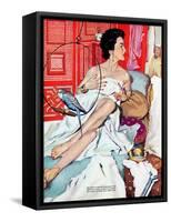 The Strange Woman  - Saturday Evening Post "Leading Ladies", October 17, 1953 pg.24-Bernard D'Andrea-Framed Stretched Canvas