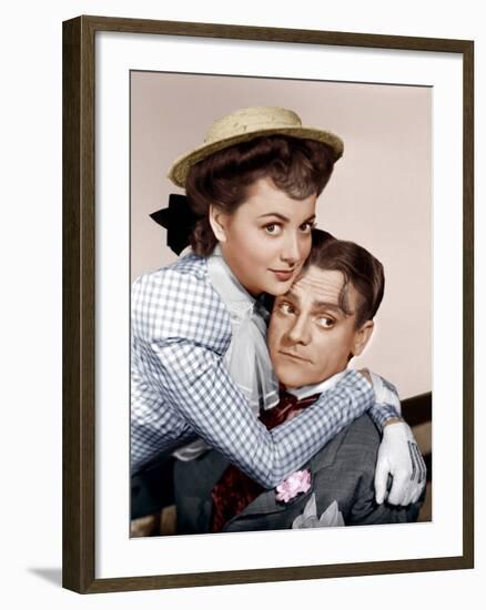 THE STRAWBERRY BLONDE, Olivia De Havilland, James Cagney, 1941-null-Framed Photo