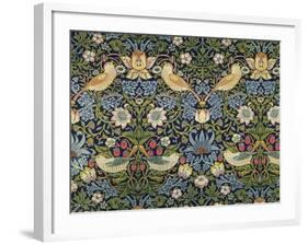 'The Strawberry Thief' Textile Designed by William Morris (1834-96) 1883 (Printed Cotton)-William Morris-Framed Giclee Print