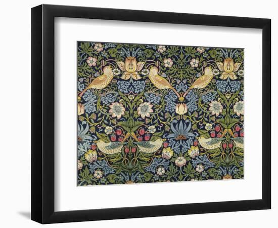 'The Strawberry Thief' Textile Designed by William Morris (1834-96) 1883 (Printed Cotton)-William Morris-Framed Giclee Print