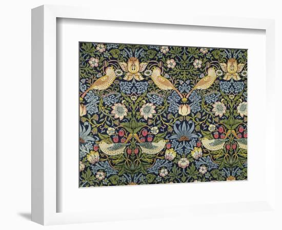 'The Strawberry Thief' Textile Designed by William Morris (1834-96) 1883 (Printed Cotton)-William Morris-Framed Giclee Print