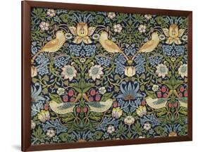 'The Strawberry Thief' Textile Designed by William Morris (1834-96) 1883 (Printed Cotton)-William Morris-Framed Giclee Print