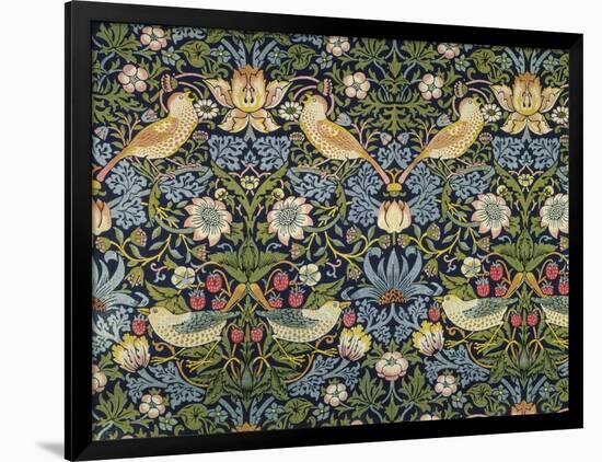 'The Strawberry Thief' Textile Designed by William Morris (1834-96) 1883 (Printed Cotton)-William Morris-Framed Giclee Print