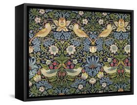 'The Strawberry Thief' Textile Designed by William Morris (1834-96) 1883 (Printed Cotton)-William Morris-Framed Stretched Canvas