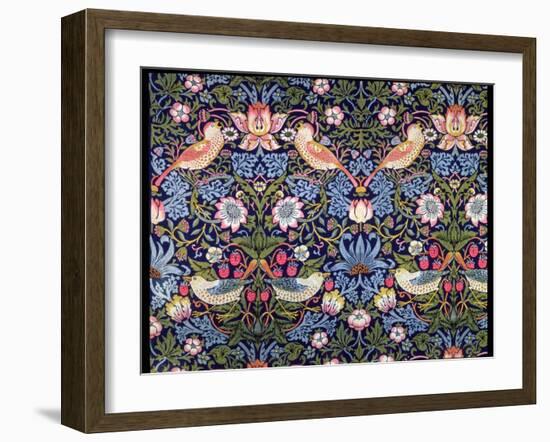 'The Strawberry Thief', textile designed by William Morris, 1883-William Morris-Framed Giclee Print