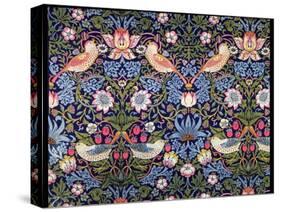 'The Strawberry Thief', textile designed by William Morris, 1883-William Morris-Stretched Canvas