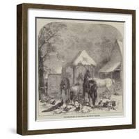 The Strawyard at Christmas-null-Framed Giclee Print