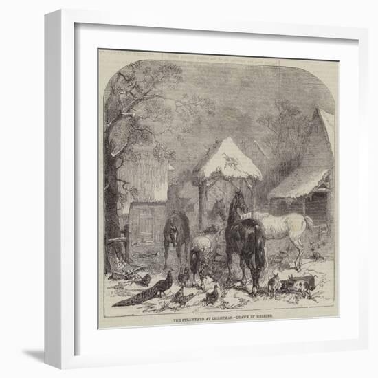 The Strawyard at Christmas-null-Framed Giclee Print
